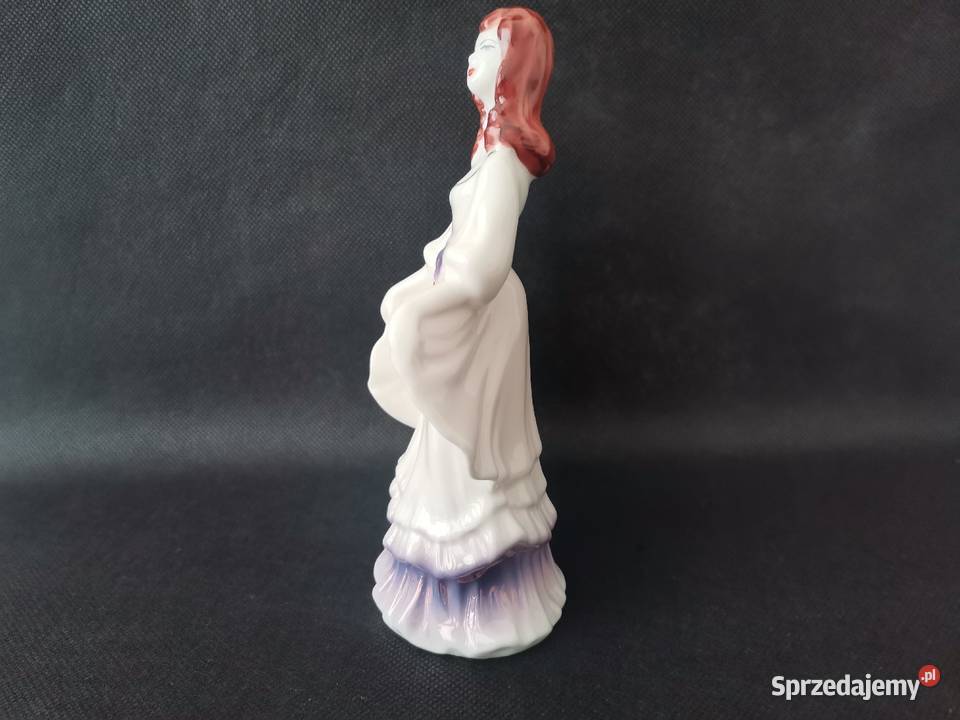 Stara figurka porcelanowa Dama porcelana Jan Porcelana i szkło Katowice sprzedam