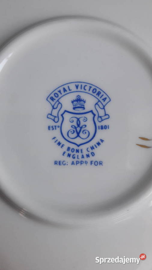 Mały talerzyk z porcelany kostnej Royal Victoria Głuchołazy sprzedam