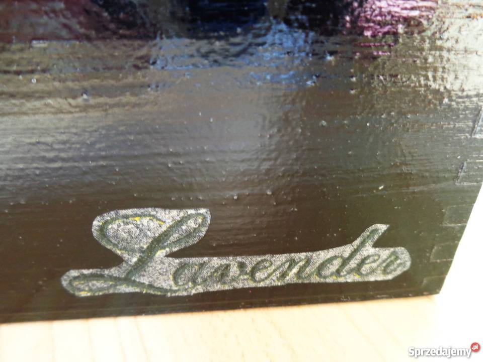 Drewniana ozdobna LAWENDA skrzyneczka na skarby mazowieckie Warszawa