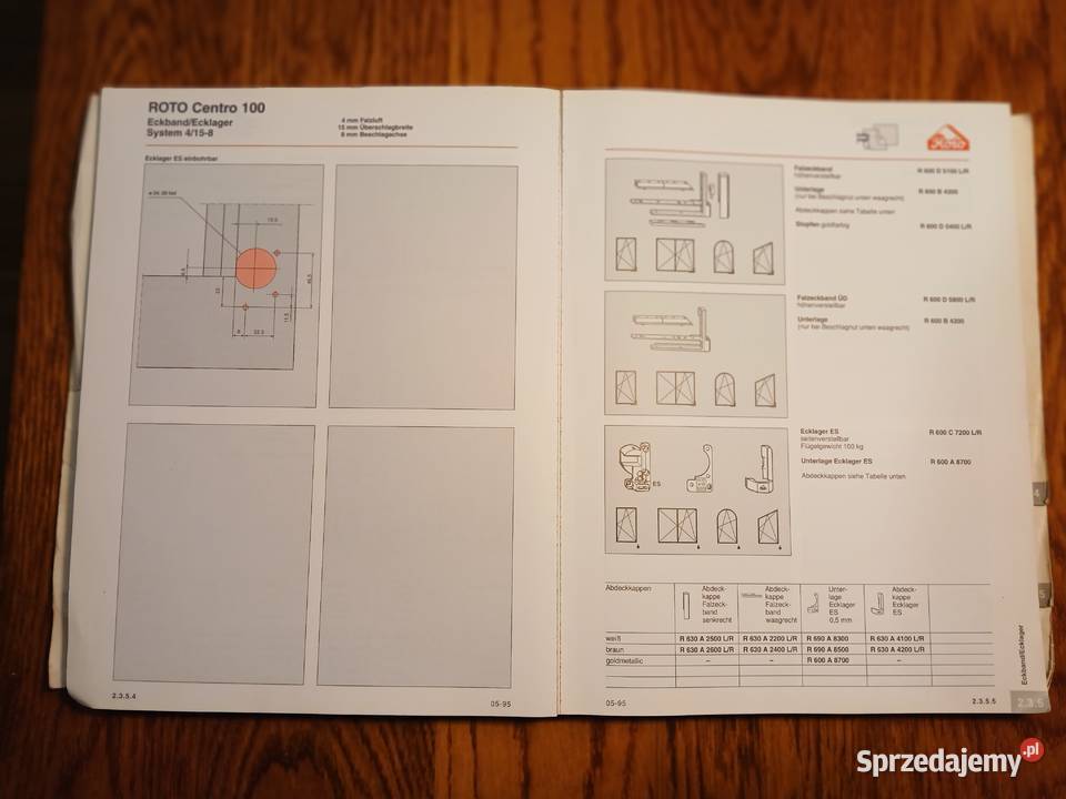 Katalog okuć okiennych ROTO 19951997 Gratka kujawsko-pomorskie Bydgoszcz