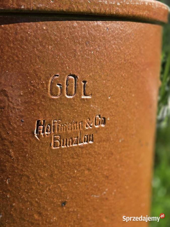 Stara beczka kamionkowa 60 l Hoffmann Co Bunzlau brązowy Kłodzko sprzedam