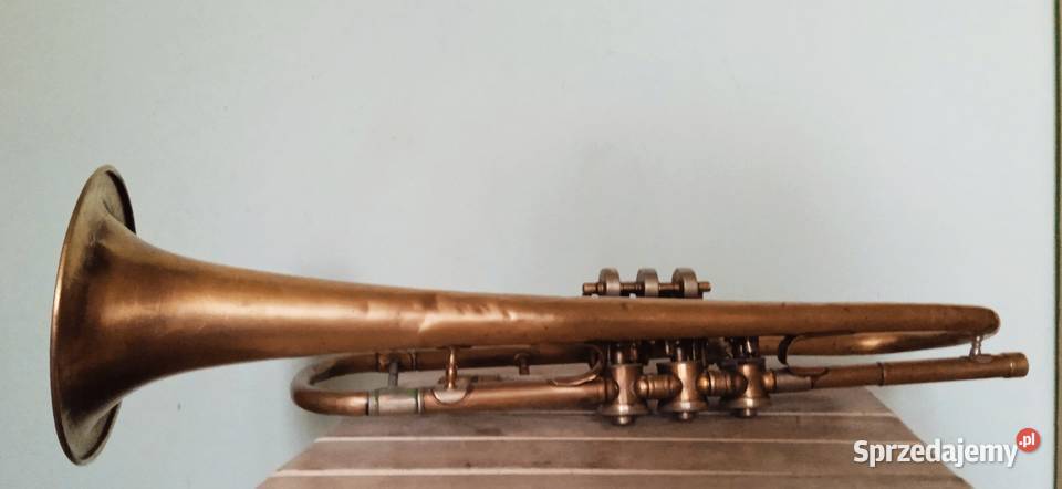 Stara mosiężna trąbka blaszane Kraków