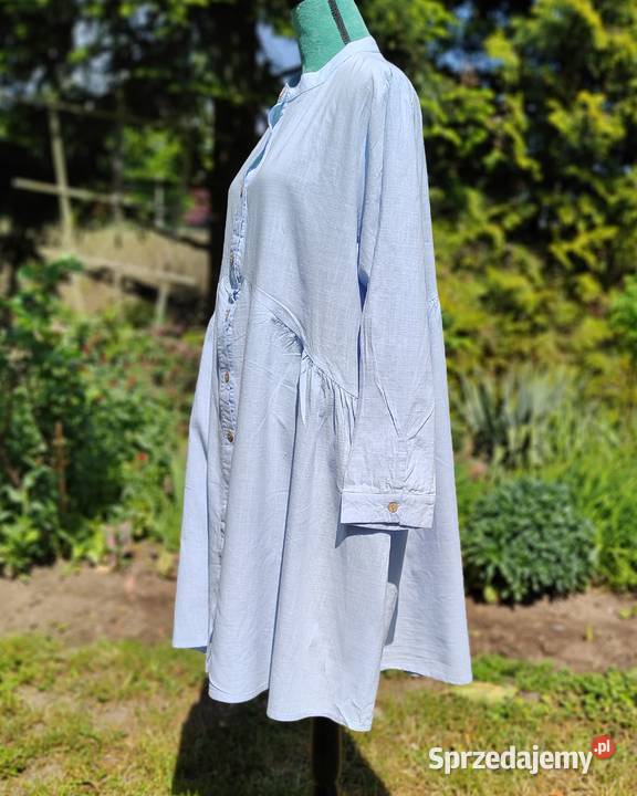 Niebieska sukienka plus size 5XL 50 bawełna zachodniopomorskie Szczecin