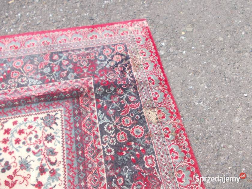 Stary duży dywan tkany 400 x 300 wełniany Bielsko-Biała