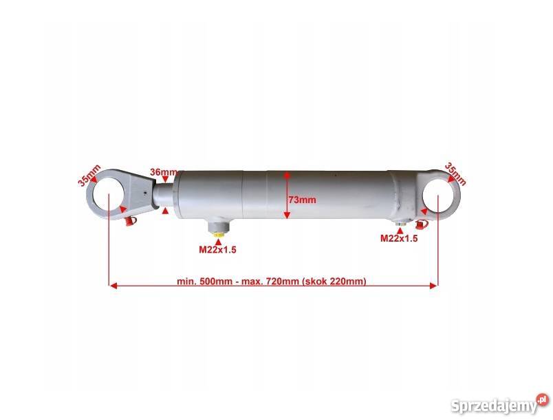 Siłownik Hydrauliczny 63x36 Skok 220 Mocowania Solec Kujawski