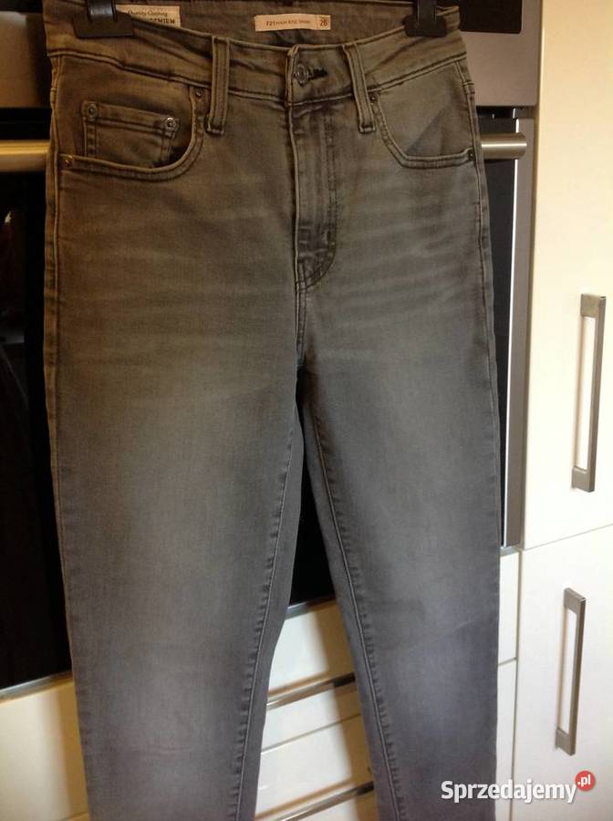 Spodnie Jeans Damskie Levis 721 26 Skinny szare lubuskie Nowa Sól sprzedam
