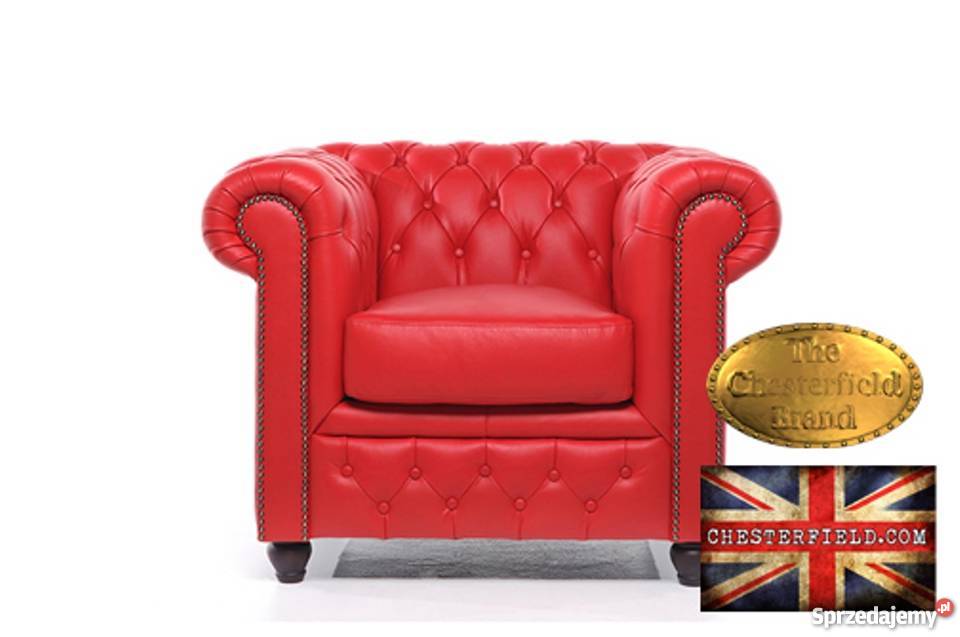 Chesterfield sofa 1 -osobowa Brighton czerwien