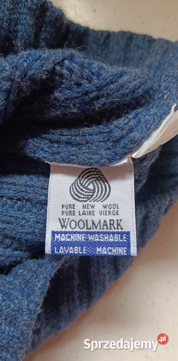 Woolmark Cieplutki damski mięsisty granatowy Brwinów