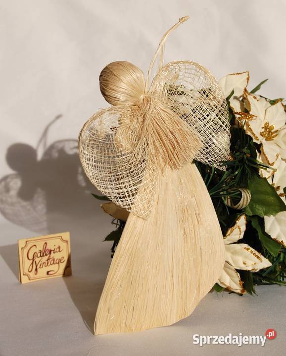 Anioł anioły z włókna abaca sznurka naturalne Lublin