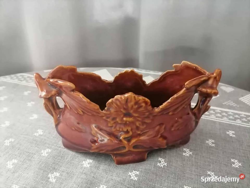 Żardiniera gondola Ceramiczna PRL Wałbrzych