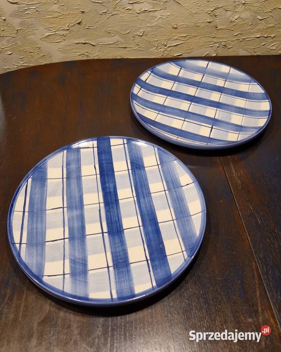 Duża PATERA NA NÓŻCE ceramika z Biot Francja Lublin