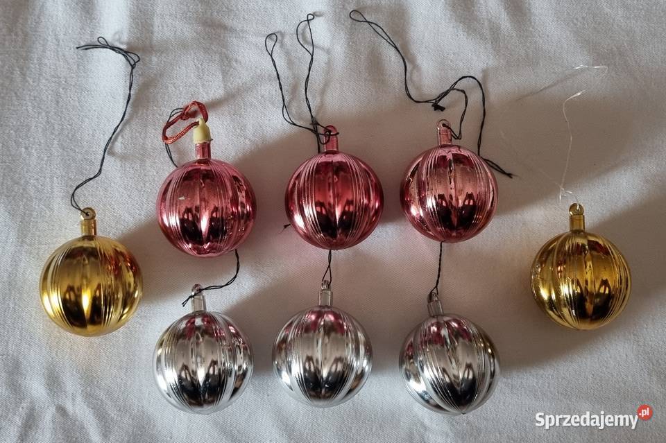 Plastikowe ozdoby choinkowe różnevintage PRL Boże Narodzenie Warszawa