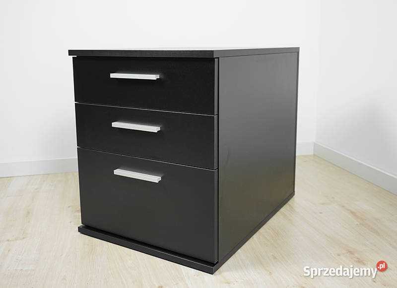 Kontener Jowisz Czarny 3 szuflady MebleKreator 59.1cm Stoły, krzesła, biurka lubelskie