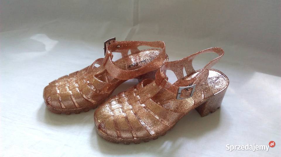 SANDAŁY damskie ZŁOTE guma r 3839 NOWE Białystok