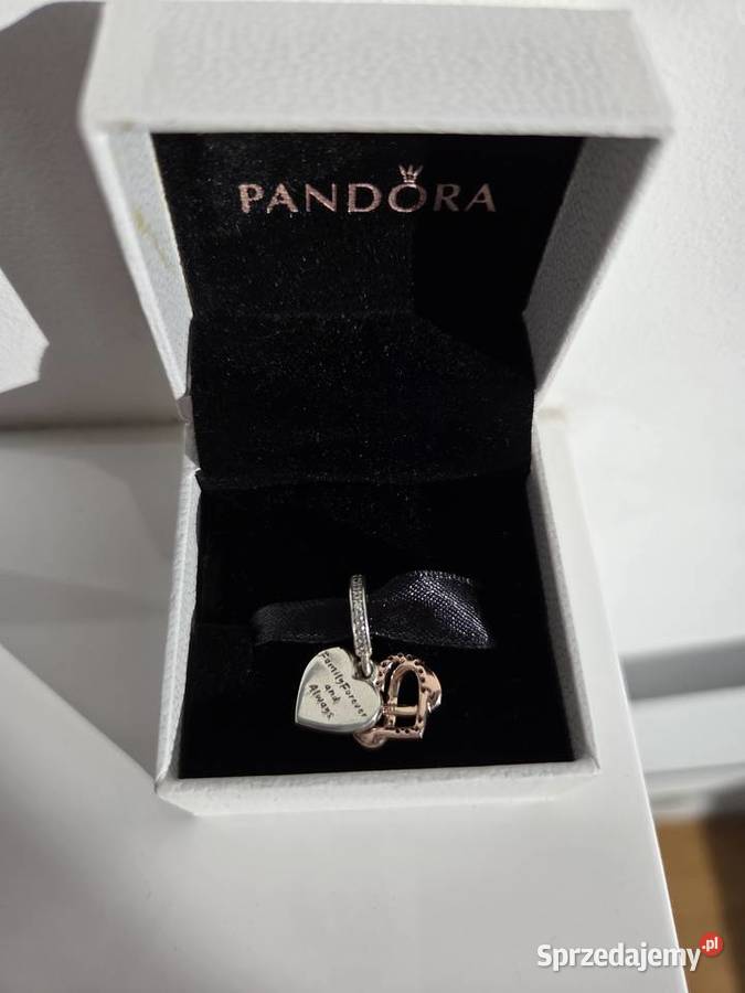 Błyszczący charms zawieszka Na zawsze w sercu Liszki