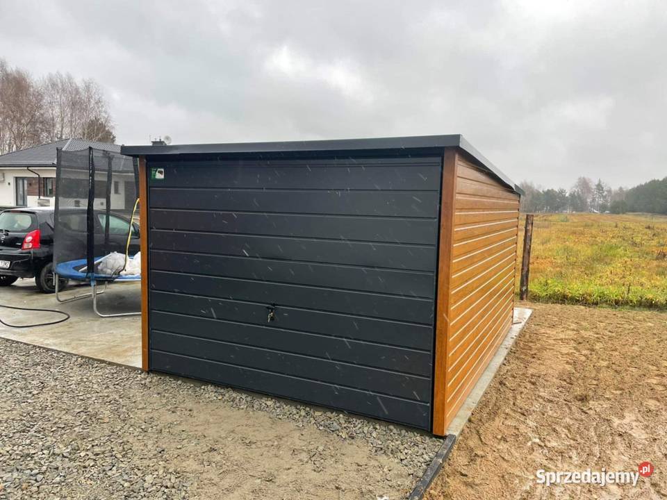 Garaż blaszany 3x5 Wzmocniony profilami Skrzydlna