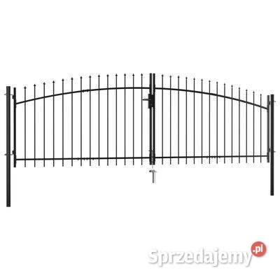 vidaXL Brama dwuskrzydłowa z grotami 400 x 200 mazowieckie Warszawa