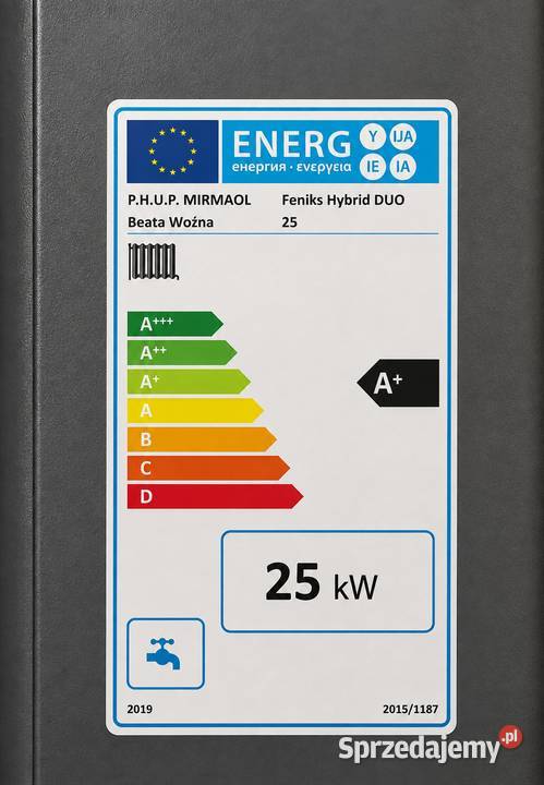 Kocioł piec co 25kW na pellet drewno 5 klasa 280 Rzeszów sprzedam