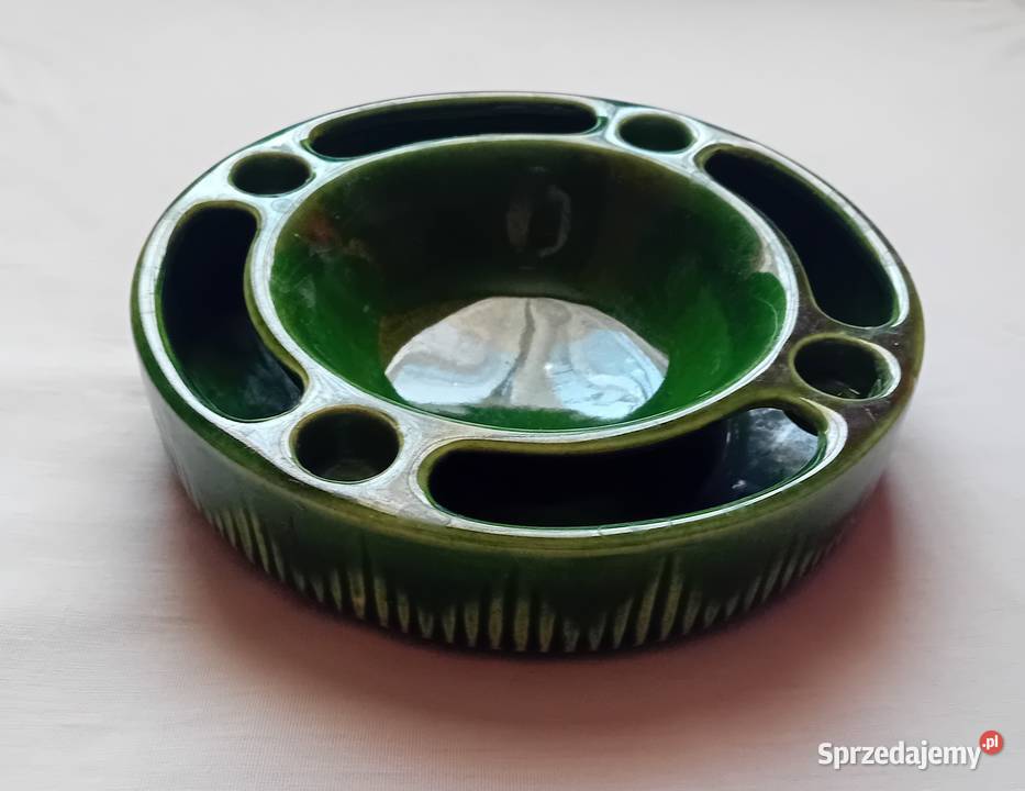 Świecznik adwentowy Jasba Keramik Mid Century Porcelana i szkło Koźminek