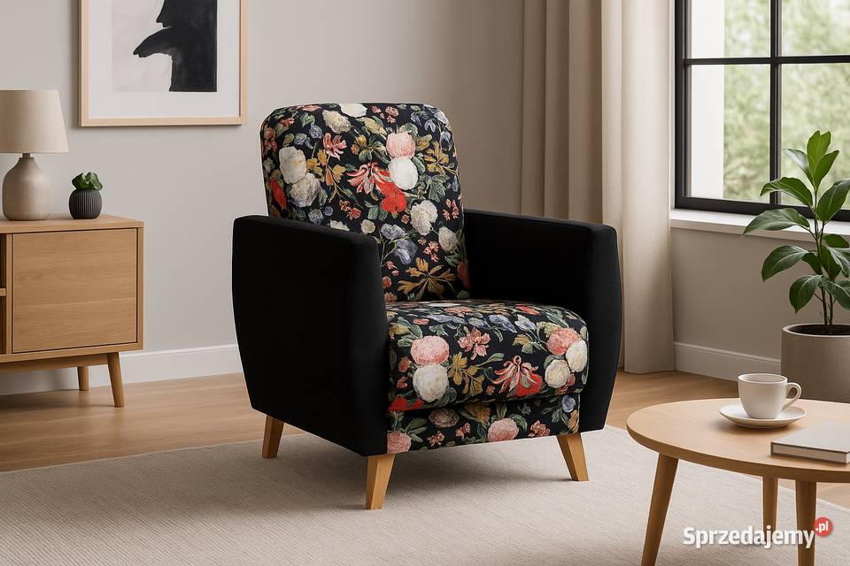 Fotel Tradycyjny Uszak Patchwork Stylowy Wygodny Kazimierz Biskupi sprzedam