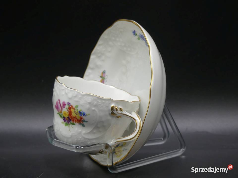 Kwiecista filiżanka do mokki espresso Miśnia Poznań