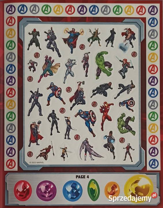 Naklejki Nalepki Marvel Avengers 230 Naklejek Mogilany