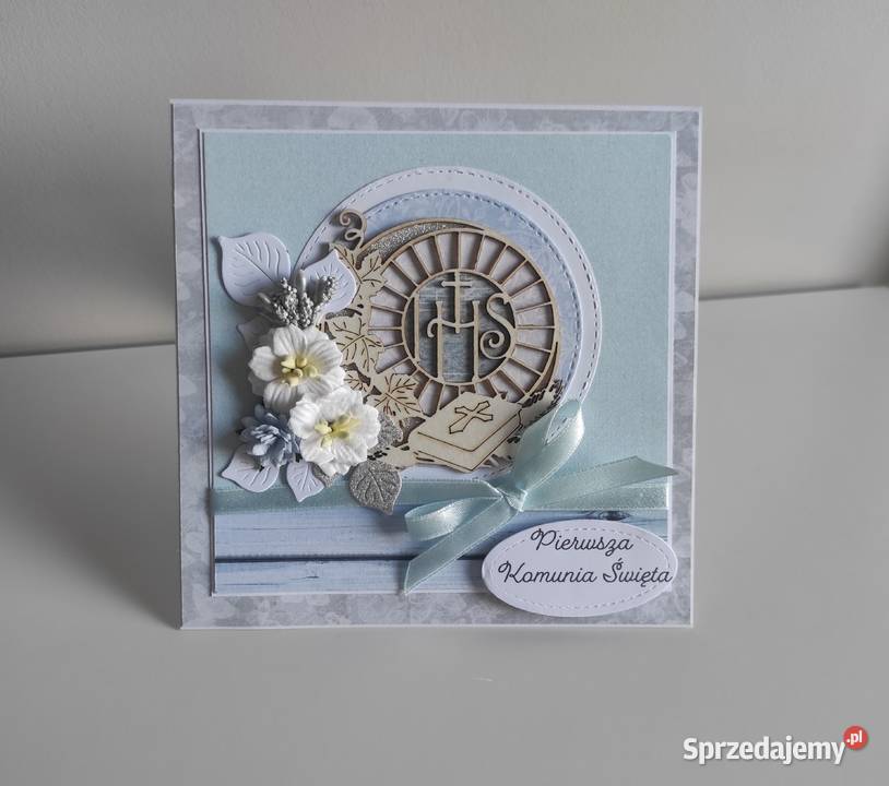 Kartka ręcznie robiona na Komunię Świętą z Łódź sprzedam
