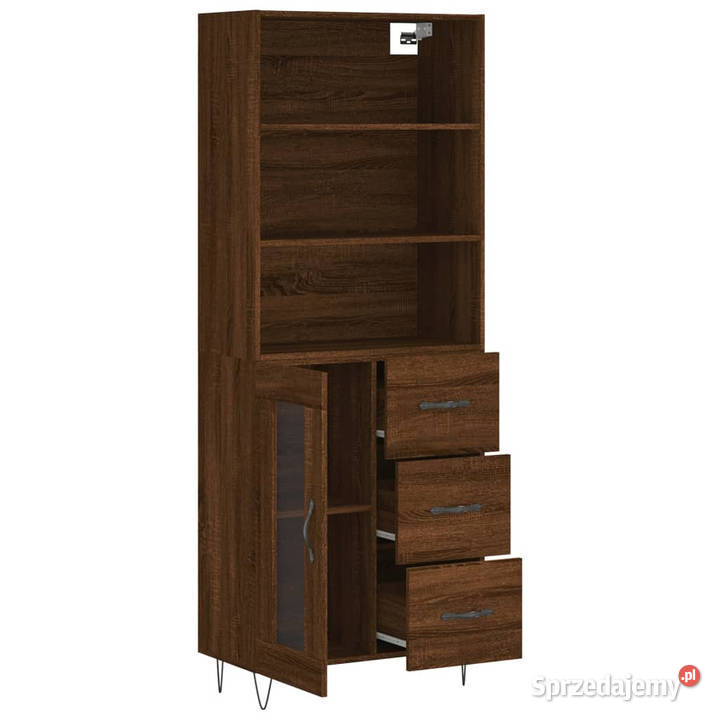 Witrynka brązowy dąb 695x34x180 materiał mazowieckie Warszawa