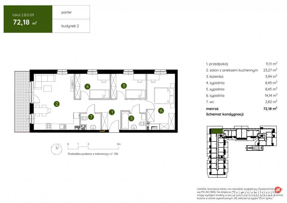 sprzedaży mieszkania 7218m2 4pokojowe Kraków 72.18m2