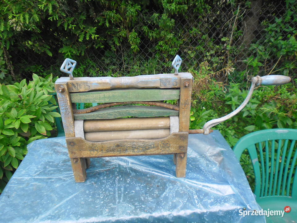 Wyżymaczka drewniana ręczna stara Polska mazowieckie Zwoleń