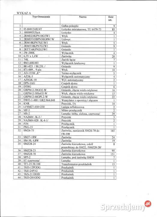Części lotniczy wojskowy przełącznik złącze Części i akcesoria Otwock