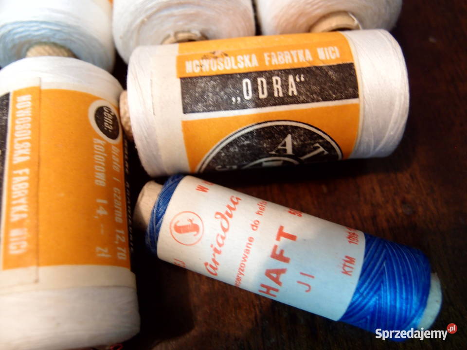 Nici bawełniane Odra 50x3 i 40x3 matowe białe Łódź