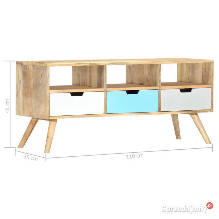 Szafka pod TV 110 x 35 x 48 lite drewno mango Warszawa