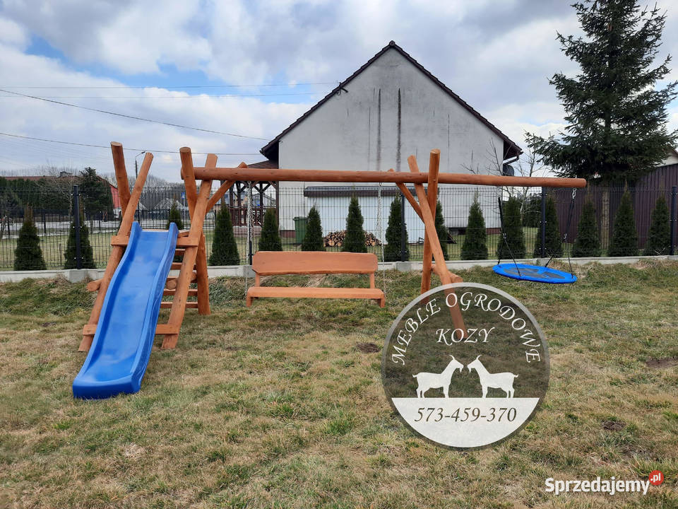 PROMOCJA Huśtawka drewniana z grubych bali plac Skawina