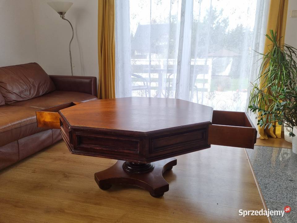 Stolik ośmiokątny antyk dolnośląskie Czernica