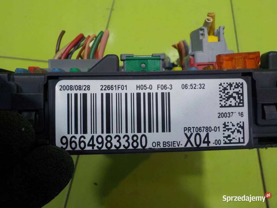 PEUGEOT 207 I CC 16 B 09r CABRIO skrzynka modul Skrzynki bezpieczników Suków