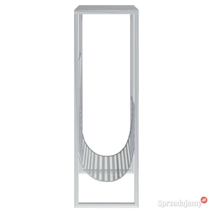 Stojak na gazety srebrny 35x15x45 stal WM331670