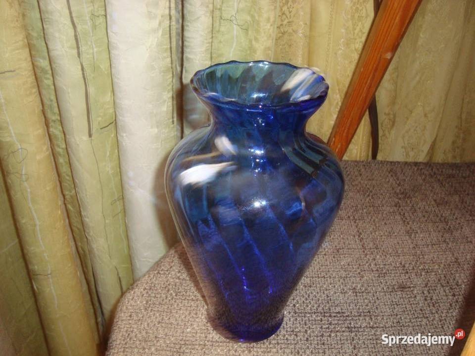 Wazon szklany niebieski Warszawa