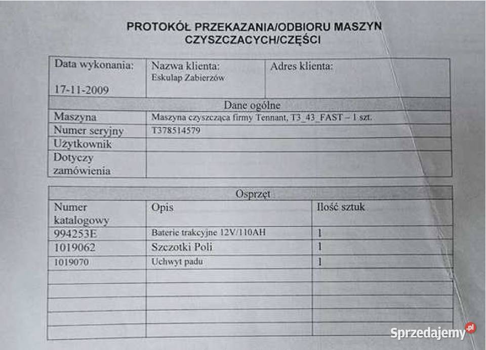 Szorowarka automat myjącoszorujący TENNANT T3 Brzezie