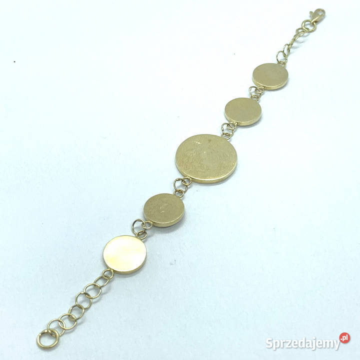 Złota BRANSOLETKA damska 18K rzadki WZÓR CUD 15 Pozostałe mazowieckie Warszawa