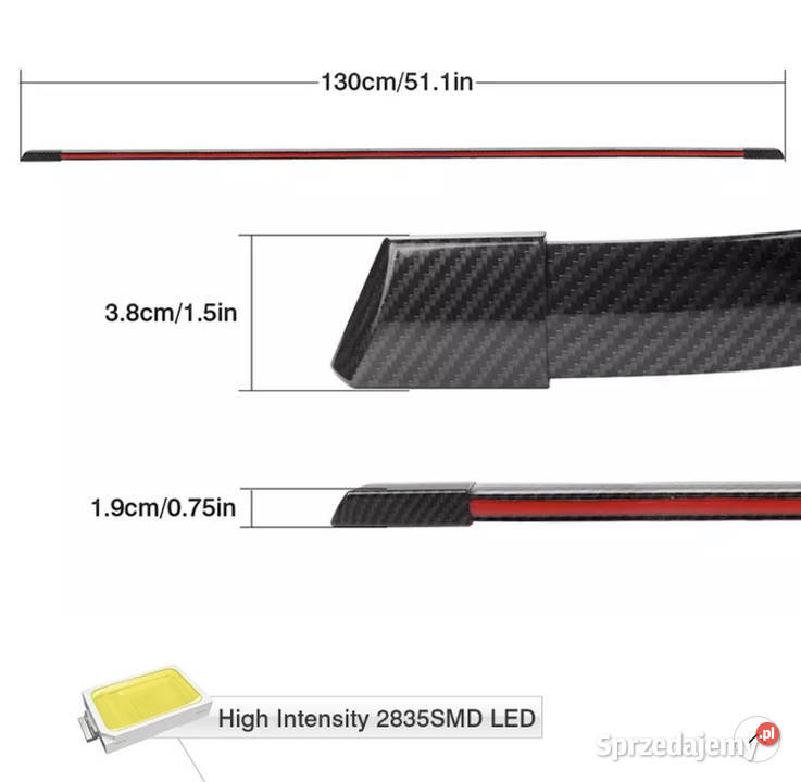 Spojler uniwersalny Led 130 Chrzanów