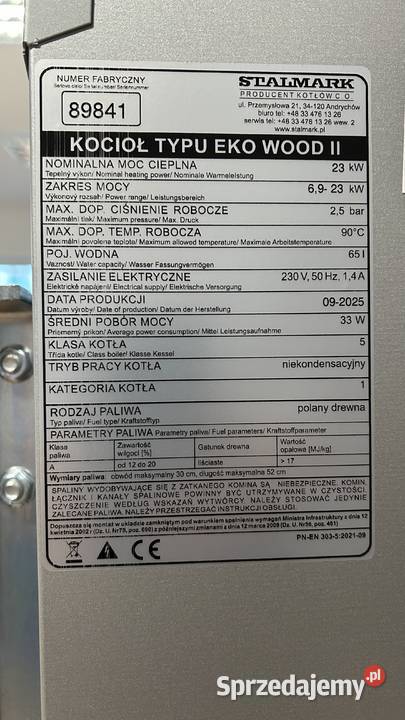 STALMARK Eko Wood II 23kW kocioł zgazowujący Łomża