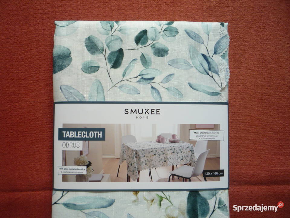 Smukee Obrus 120x160 plamoodporny kwiaty liście wielokolorowy Szczecin