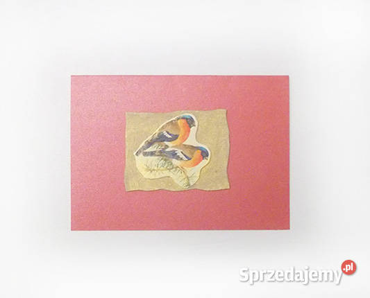 czerwona kartka z ptaszkami noworoczne kartki Olsztyn