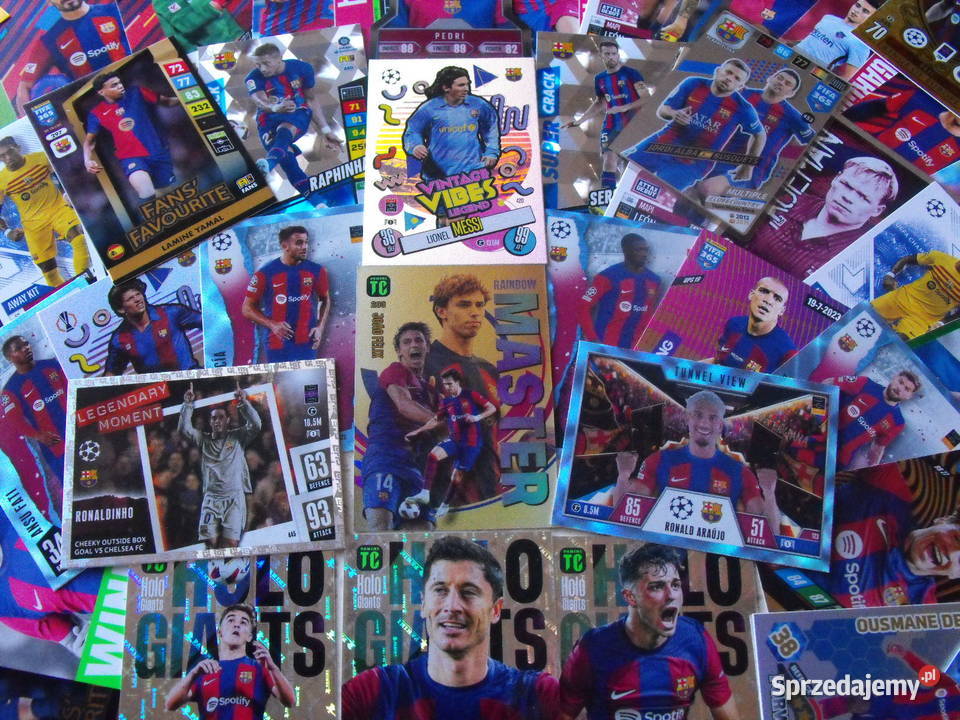 MEGA zestaw 90 kart FC Barcelona Karty nowe Mykanów