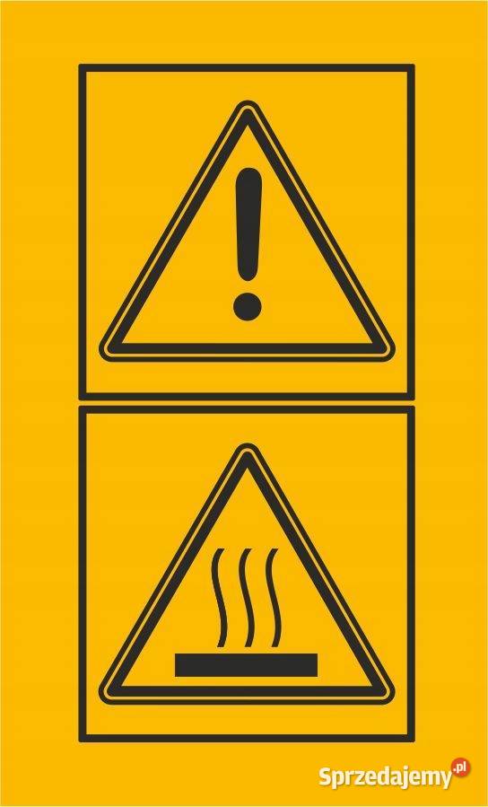Naklejka BHP ostrzegawcza uwaga gorąca małopolskie Kamionna sprzedam