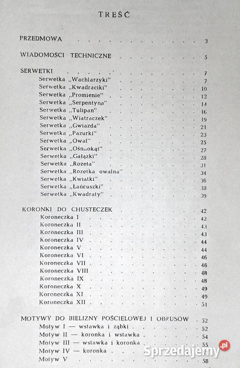 Serwetki Konfekcja szydełkowa Helena Gawrońska