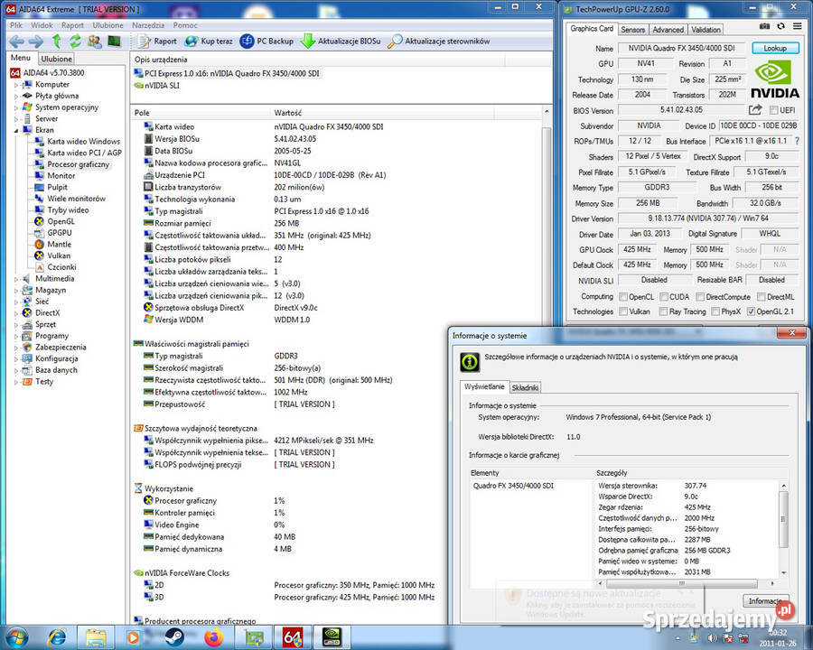 NVIDIA Quadro FX 3450 256MB 256bit GDDR3 Dual Cielądz