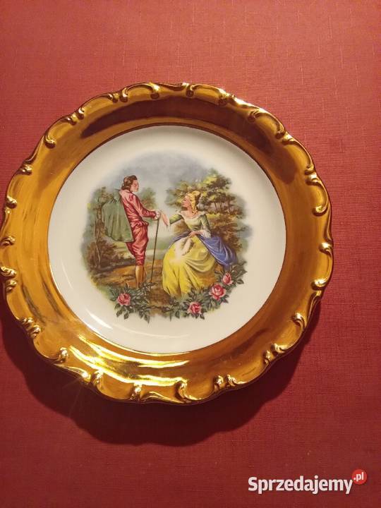 Piękne że złotem 6 sztuk trio z scenkami Prusim sprzedam