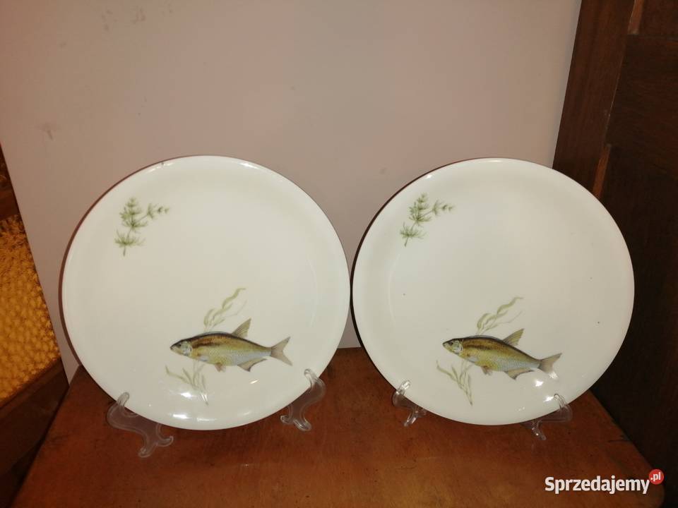 talerze z rybą porcelana Scherzer Bavaria 2 Siemianowice Śląskie